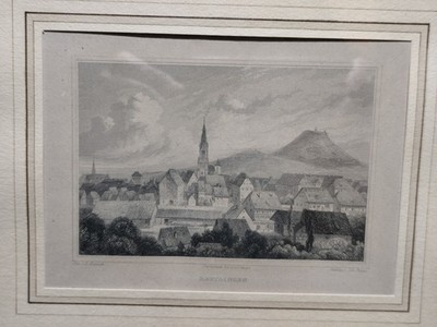 AntikStahl-Stich , REUTLINGEN ,JOH.POPPEL ORG 1850 GERAHMT, NACH. E,MAUCH
