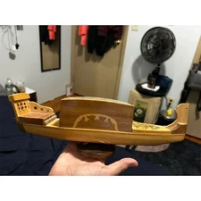 Vintage Rotating Music Box Gondola Boat Cigarette Dispenser