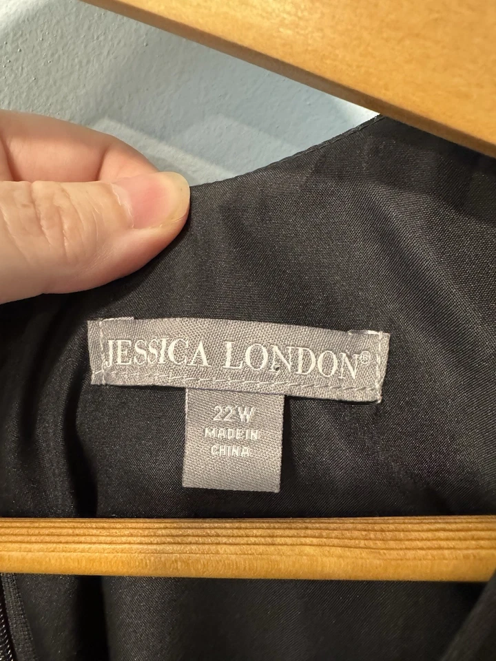 Jessica London Black Sleeveless Sheath Dress 22W NWOT Plus Size - Image 3 of 4