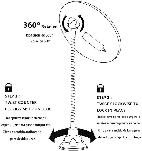 Kosmetikspiegel 10 fach LED Makeup Schmink Spiegel Vergrößerung mit Saugnapf DHL - Bild 4 von 12