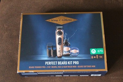 Neu King C. Gillette Herren Bart Kit PRO Elektrisch 3 in 1 Präzisionstrimmer Set