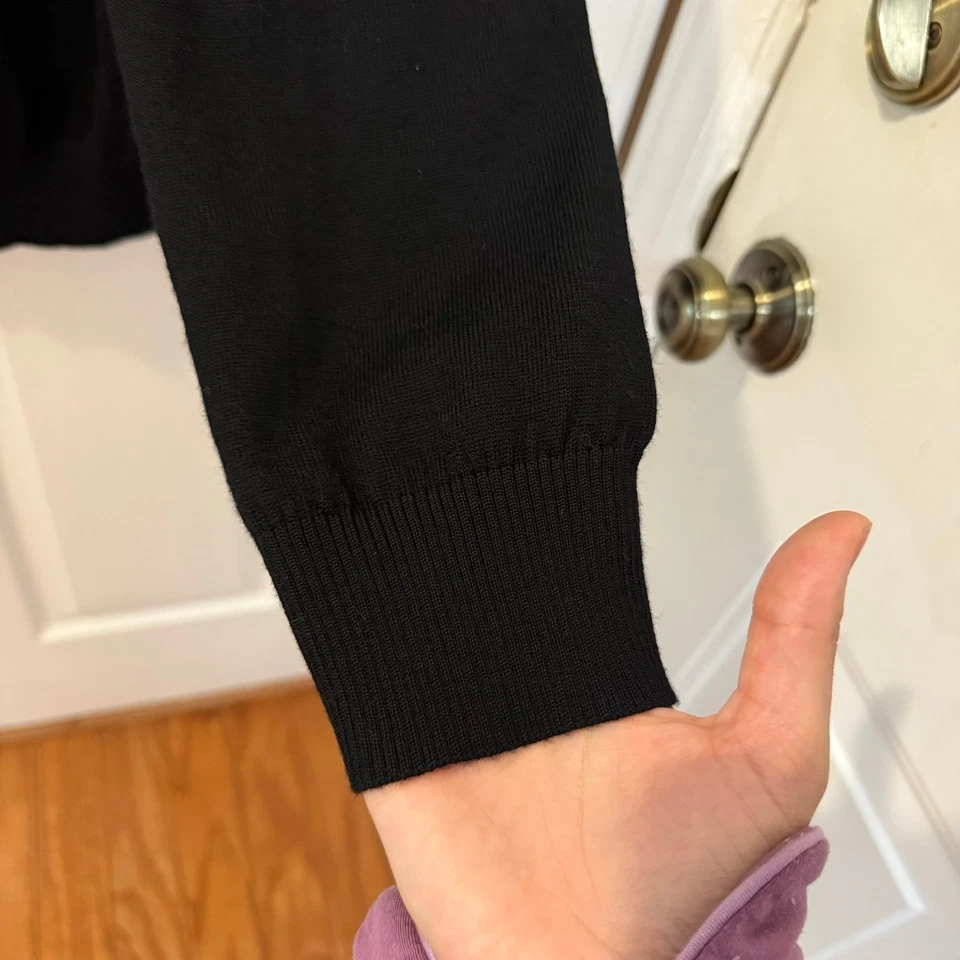 Suéter Charles Tyrwhitt Fin de Semana Negro Lana Merino Cuello Alto XXL Para Hombres (defecto) Foto 3 de 4