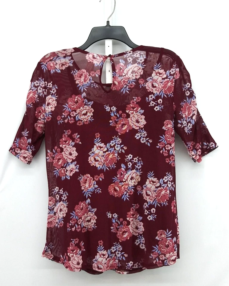 Camisa No Boundaries Mujer Talla XL Roja 2 Piezas Top Transparente y Camisola Blusa Top Foto 3 de 4