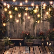 10'x10'CP Wooden Wall Flower Scenic Microfiber Fabric background backdrop SD138