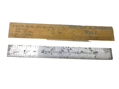 BROWN & SHARPE TOOLS 6  RULE, No. 4 GRAD, USA