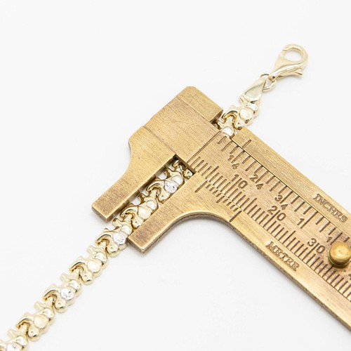 5.5mm Diamond Cut Elephant Stampato Bracelet Real 14K Yellow White Gold - Picture 4 of 7