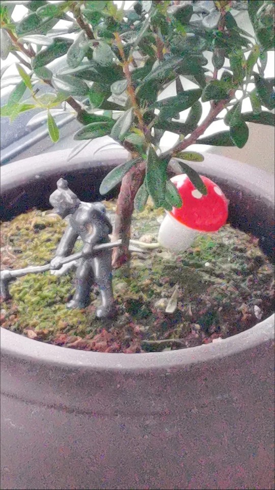 Copper farmer small statue Bonsai Suiseki Micro Landscape Decoration eBay