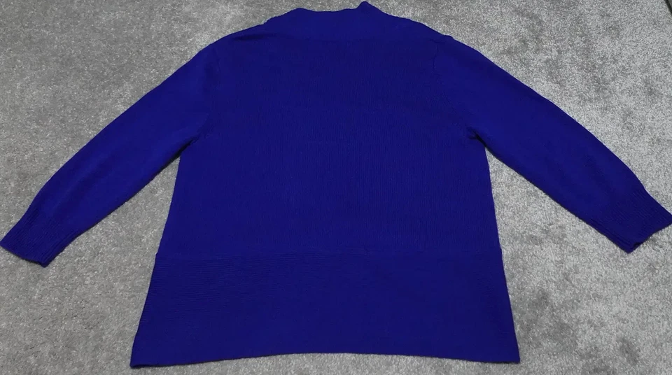 Suéter Cárdigan Abierto Ivanka Trump Para Mujer Talla P Azul Tejido Manga 3/4 Foto 2 de 4