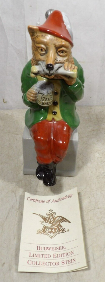 Vintage 1993 Budweiser Anheuser-Busch Beer Bevo Fox Gerz Germany