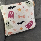 Home Goods Sweet Street Halloween Pink Ghost Pillow Black Bat Skull Tik Tok NWT