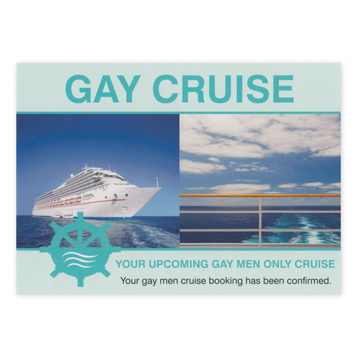 (25-Pack) Prank Postcards - Gay Cruise - Send Them To Your Victims Yourself - Picture 2 of 5