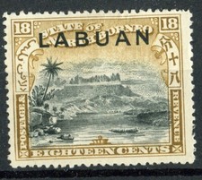 Labuan 1897 sg99a perf 14&frac12;-15 - no gum
