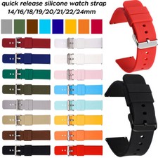 Silicone Watch Strap 12 14 16 18 19 20mm 22mm 24mm Waterproof Soft Rubber Band