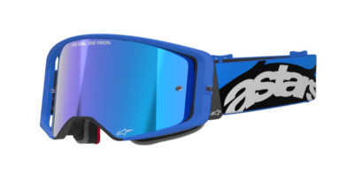 Maske [Alpinestars] Supertech Stream Goggle - Blau/Schwarz/Blau Spiegel