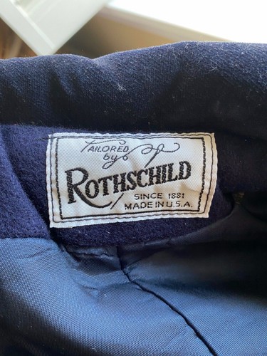 Vintage Rothschild girl's coat, Size 6X, navy blue, excellent condition, w/ hat - Picture 3 of 5
