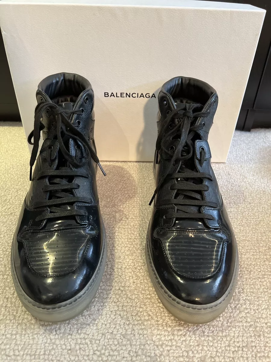 Mens Balenciaga Black Patent Top Sneakers | eBay