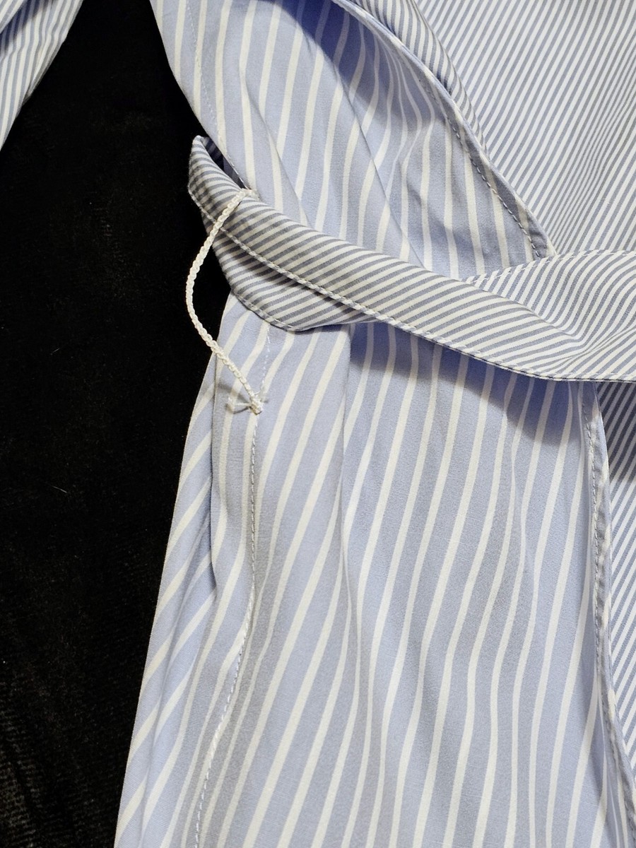 Stella Mccartney Cotton Belted Shirt Dress Striped Made In