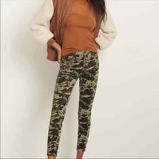 PILCRO Anthropologie Green Floral/Camo High Rise Skinny Corduroy - Sz 26P