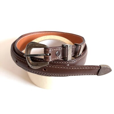 James Reid Ltd. Vintage .925 Silver Brown Leather Belt Sz 31 $_12.JPG?set_id=880000500F main image 2