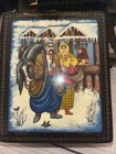 Russian Lacquer Box, Lacquer Painting, Classy, High Quality 4” X 4 1/2” Signed — photo 1