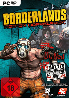 Borderlands Add-On Doppelpack mit Dr. Ned, Moxxi's (PC DVD-ROM, 2010) NEU & OVP!