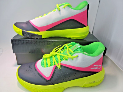 Brand New Under Armour SC 3Zero 4 'White High-Vis Yellow'  3023917-102 Sz 11