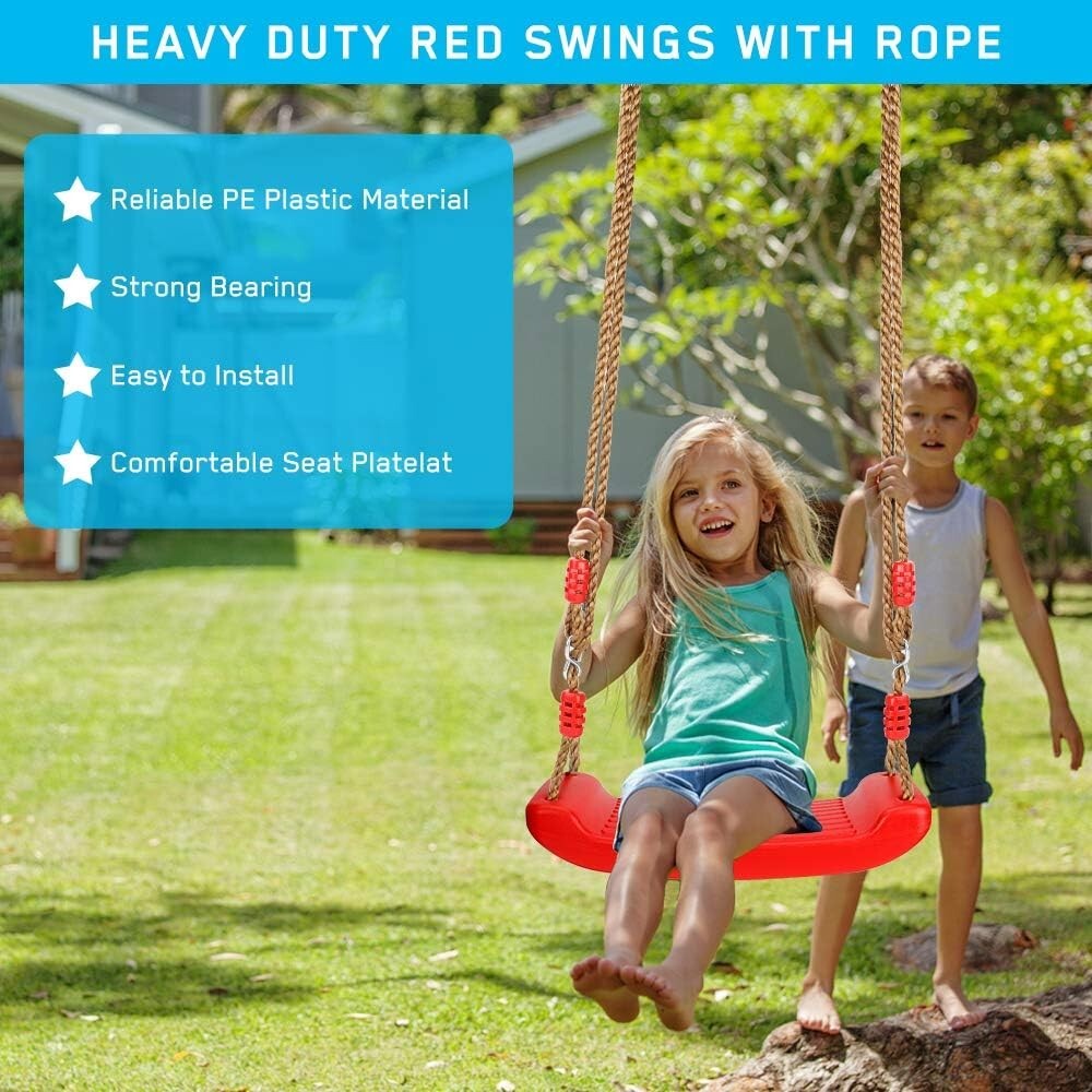 Saucer Swing For Kids ROPECUBE Hand-Knitting Toddler Swing, Swing