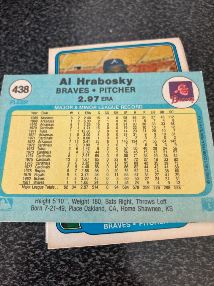 1982 FLEER BASEBALL BASE CARDS (1-400) YOU PICK - Image 2 of 2