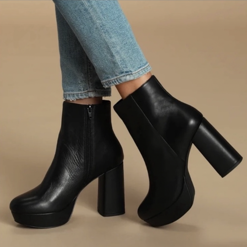 steve madden grate black leather