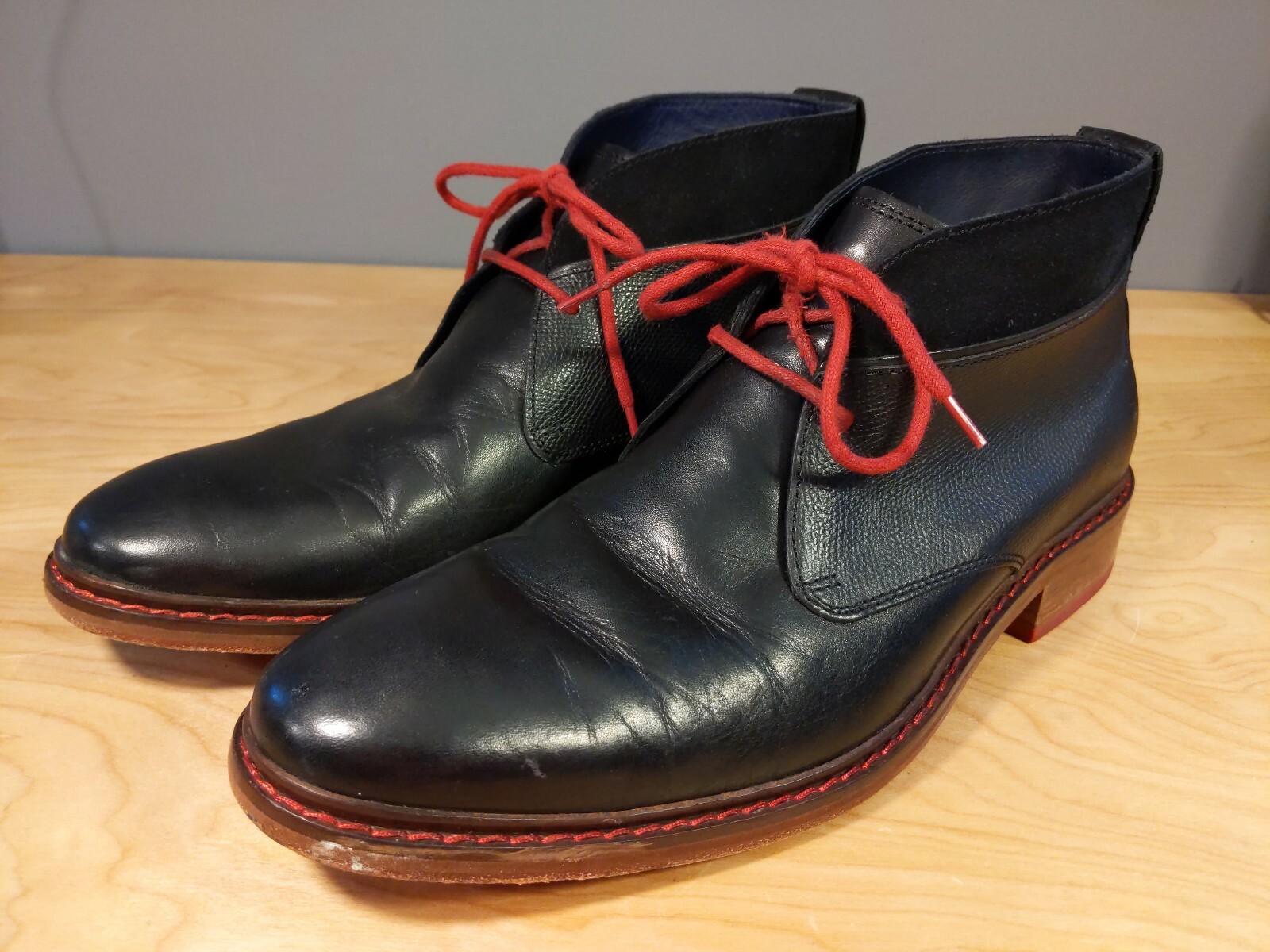 Cole Haan Men's Colton Winter Chukka Boot Sz 1M Black/Black Gra C11766