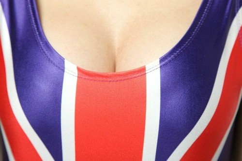 Women Union Jack Fancy Dress Tank Top England Flag 90S Spice Girl Party Costume - Picture 3 of 3