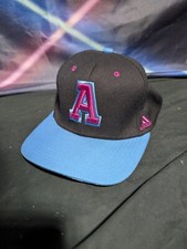 90s Y2K Adidas The Collection Snap back Hat Purple "A" Blue Black Cap Adjustable