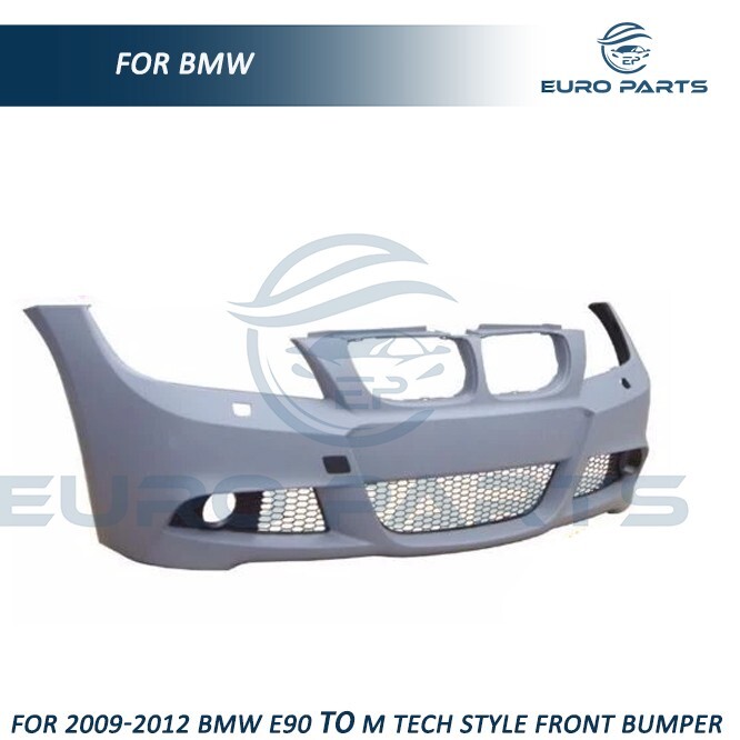 M-Tech Style Front Bumper Cover For BMW E46 323i 325i 328i 330i (1999-2006) - Unpainted, With Fog Light Openings
