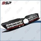 Grill W/Red Trim Fit 2015 2016 2017 2018 VW Volkswagen Jetta Front Upper Grille