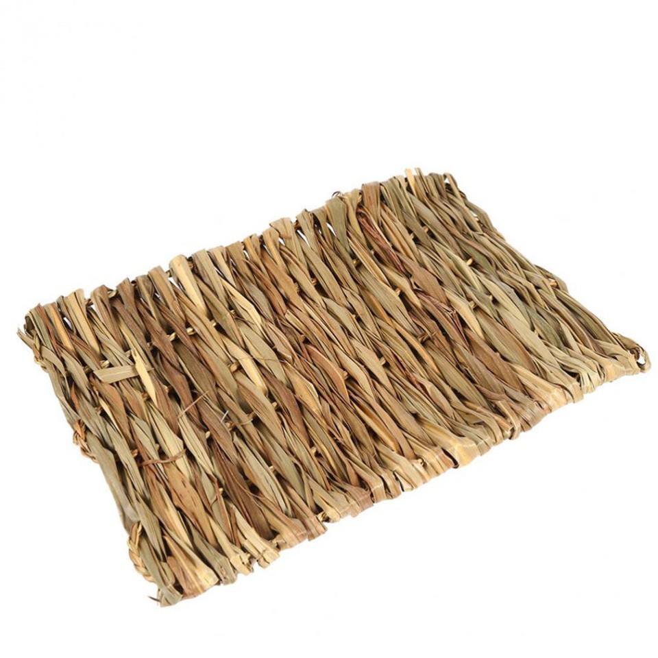 2 Pcs Rat Grass Mat Bird Grass Bed Rabbit Mat Woven Grass Mat Rabbits