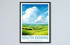 South Downs Travel Print Wall Art South Downs Wall Hanging Home Decor South Down