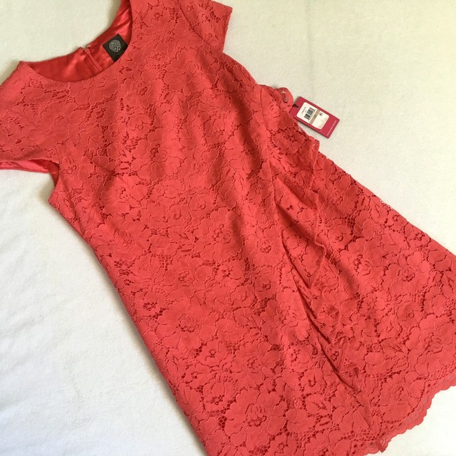 vince camuto floral lace shift dress