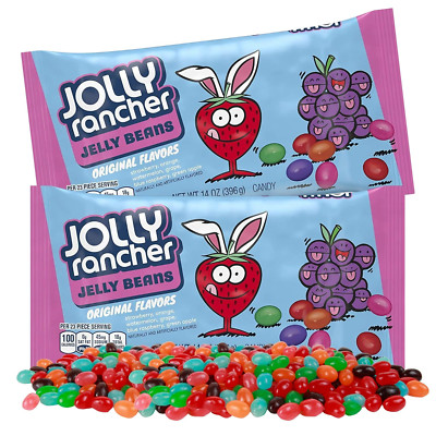Jolly Rancher Fruit Flavored Jelly Beans, Easter Eggs Candy, 14 Oz (Pack of 2)