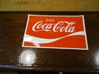 VINTAGE Enjoy Coca-Cola  Wave 1980s Style Decal 17 1/2" X 11" Vintage Style