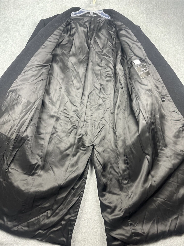 Abrigo de gabardina Galleria Pour Homme para hombre 42R negro mezcla de cachemir Foto 2 de 4