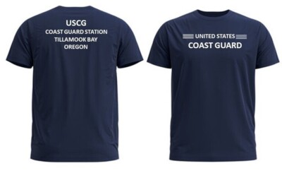 TILLAMOOK BAY COAST GUARD STATION* OREGON *2-SIDED PERFORMANCE POLYESTER SHIRT