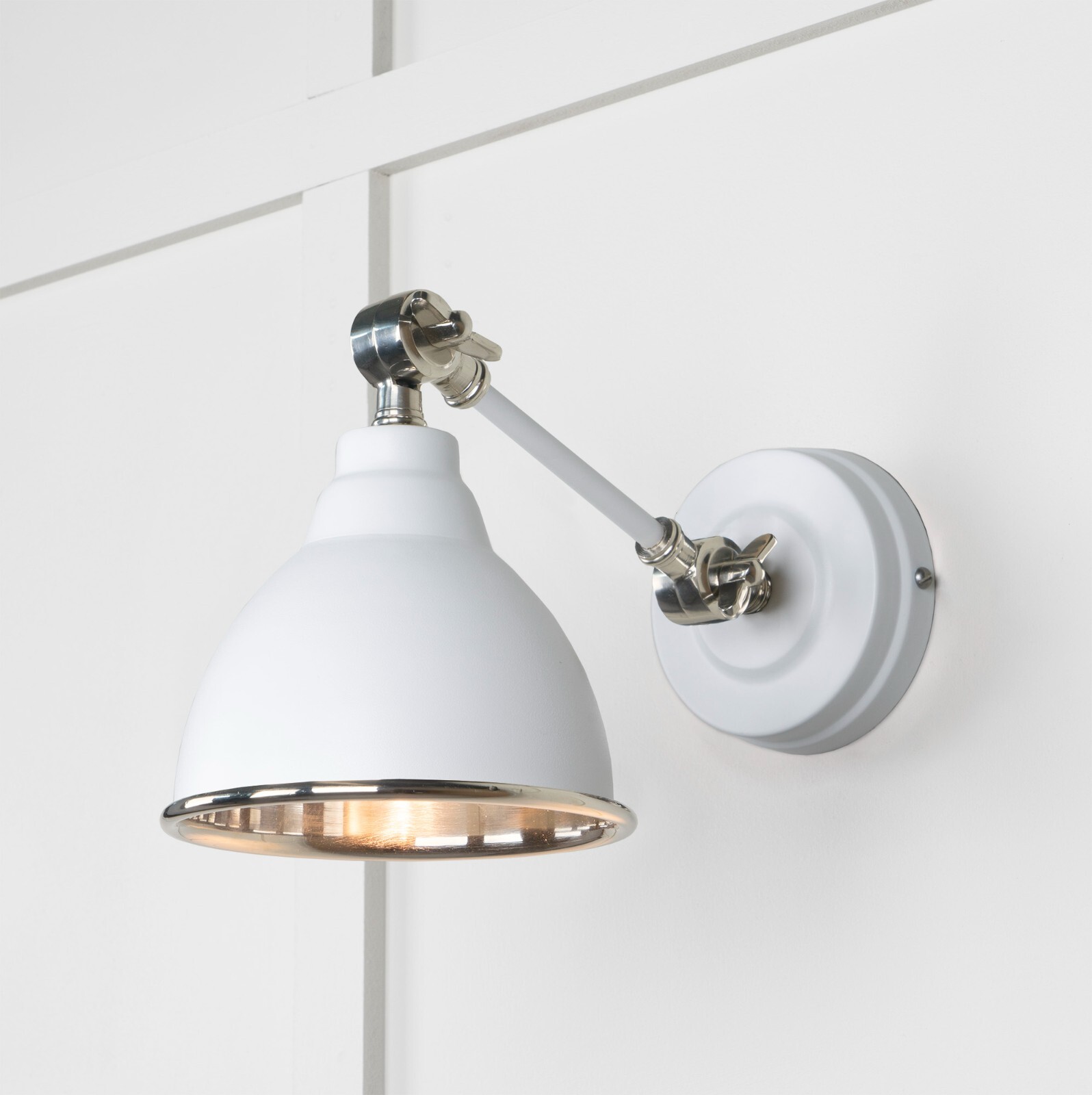 From The Anvil 49715SF Smooth Nickel Brindley Wall Light in Flock