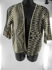 Women Kimono Aztec Fringe Black Ivory Western Boho Chic Festival Duster Y2K Glam