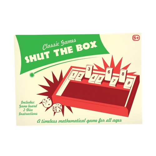 Shut The Box Family Wooden Board Dice Game Kids Pub Toy Christmas Gift T00884 UK - Picture 4 of 5