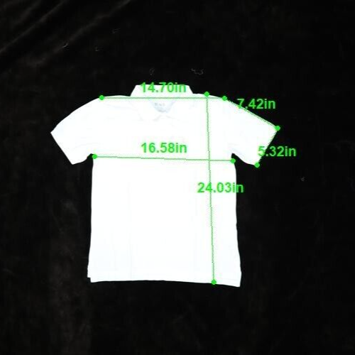 Childrens Place Youth Short Sleeve Polo Shirt Collared Cotton White Boys L 10/12 - Picture 2 of 7
