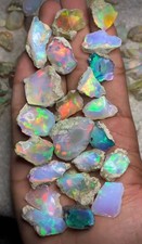 High Quality Ethiopian Opal Rough Uncut 5 Piece s 15 Ct Opal Fire Raw Gemstone