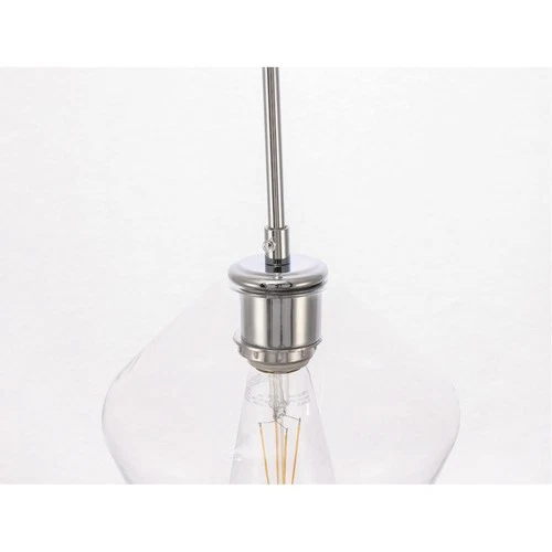 Living District LD2256C Gene 1 Light 7.9 inch Chrome Pendant Ceiling Light - Picture 11 of 11