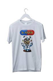 Retro Dr Mario NES Funny Cool Graphic Unisex T-Shirt Mens S M L XL 2 3 4 XL  