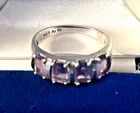 Vintage Amethyst .925 Sterling Silver ring, size 8.5 See Photo