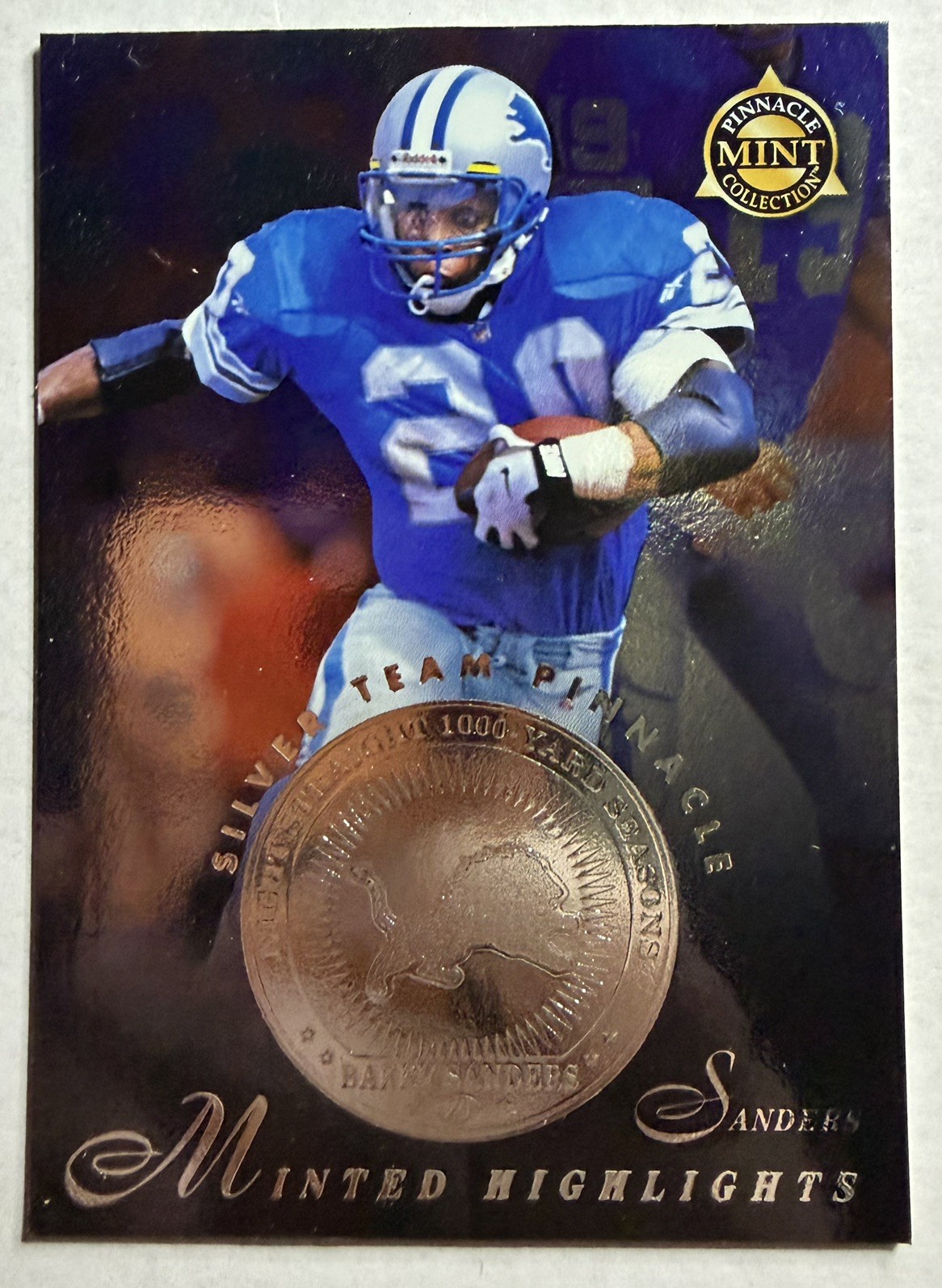 1997 Pinnacle Mint Emmitt Smith #28 Minted Highlights Silver Cowboys HOF